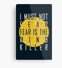 Dune - The Litany Against Fear (White) Metal Print