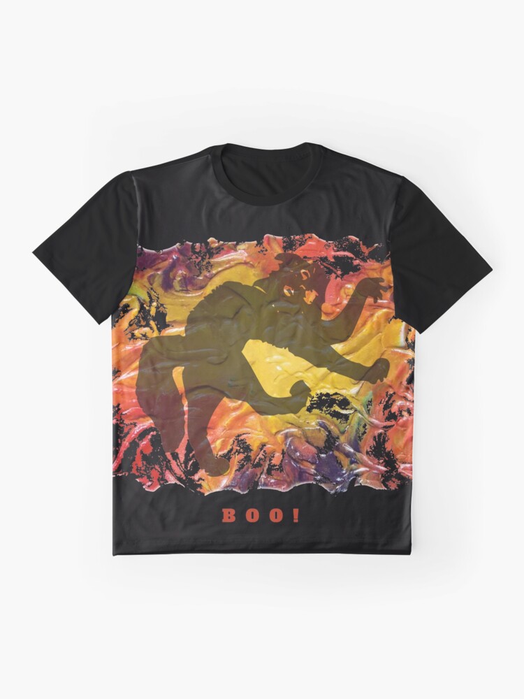 Alternate view of BOO! HALLOWEEN SCARY CAT Graphic T-Shirt