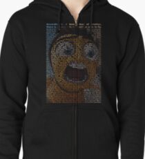 Sudadera con capucha y cremallera guion de película de abeja completa