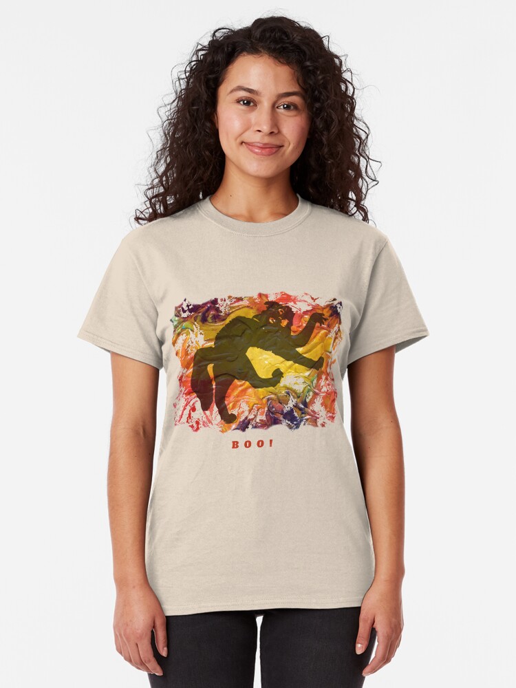 Alternate view of BOO! HALLOWEEN SCARY CAT Classic T-Shirt