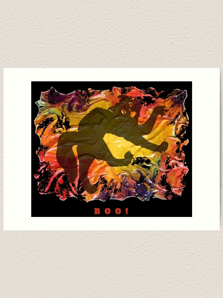 Alternate view of BOO! HALLOWEEN SCARY CAT Art Print