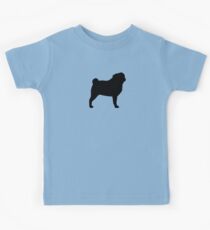 Pug Silhouette(s) Kids Tee