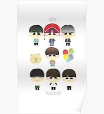 Póster BTS For You All Members Chibi Artwork