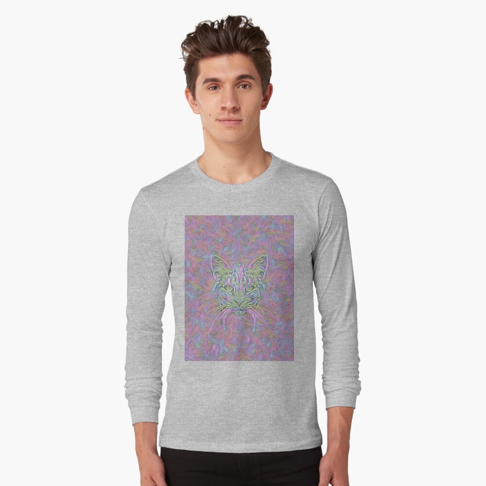 Abstract Cat Long Sleeve T-Shirt