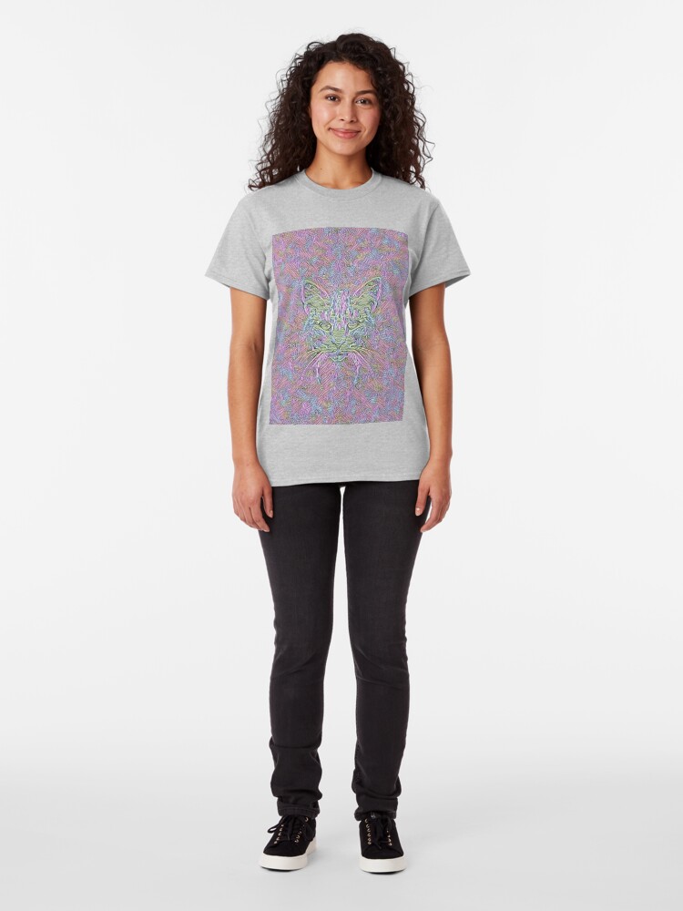 Alternate view of Abstract Cat Classic T-Shirt