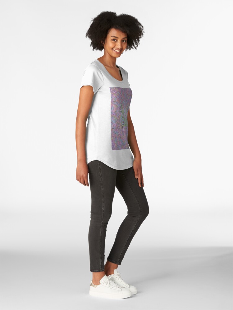 Alternate view of Abstract Cat Premium Scoop T-Shirt