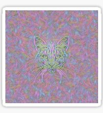 Abstract Cat Sticker