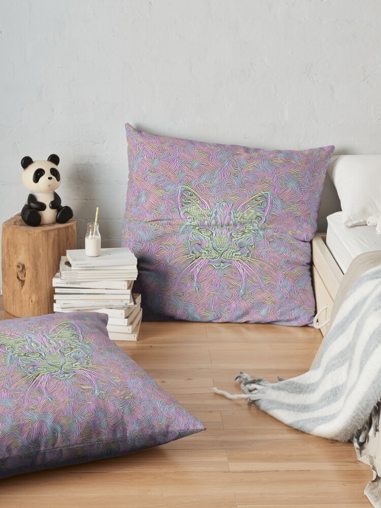 Alternate view of Abstract Cat Floor Pillow