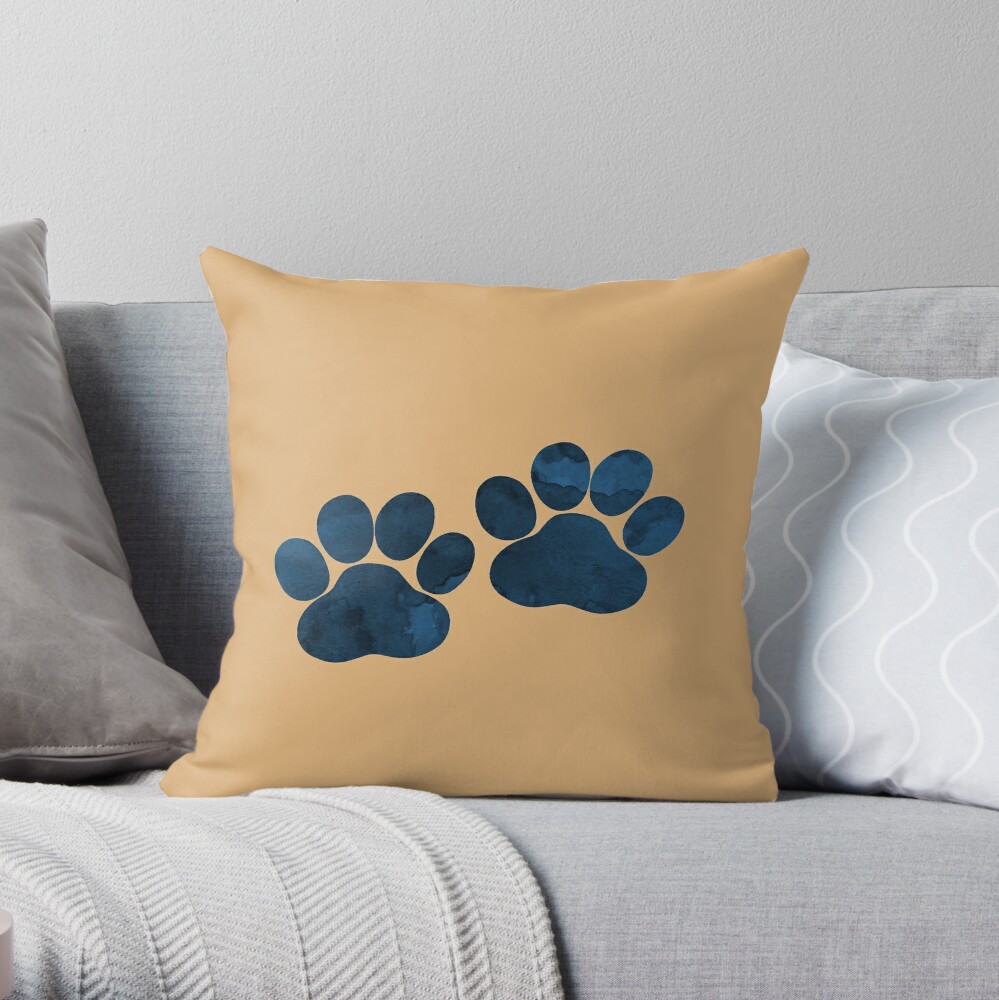 dog print throw pillows