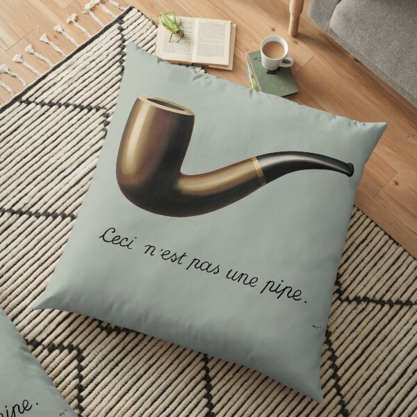 Magritte this is not a pipe Floor Pillow