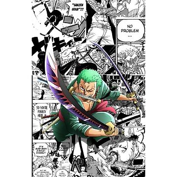 One Piece - Anime / Manga Poster / Canvas ( Roronoa Zoro 3 Sword Style )  8x10