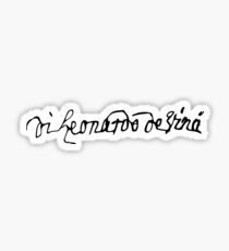 Leonardo da Vinci signature Sticker