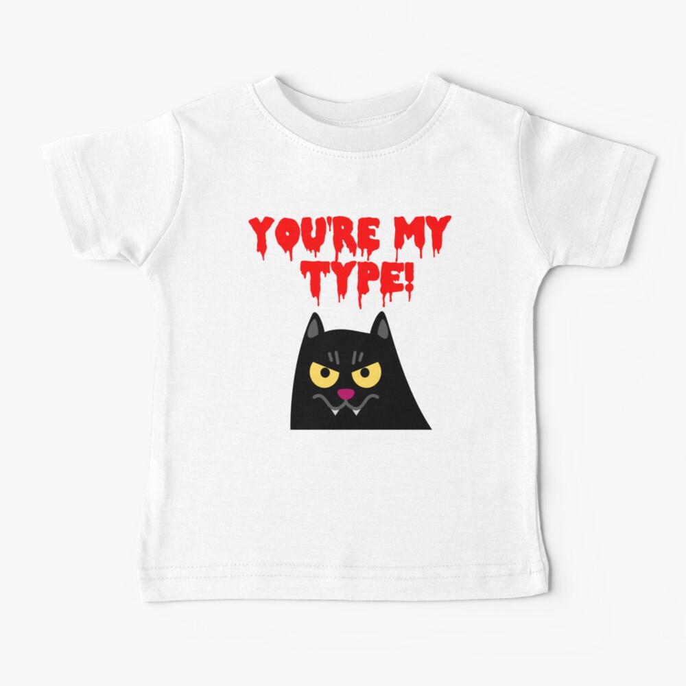 Cute Halloween Vampire Cat for Babies and Kids! Baby T-Shirt