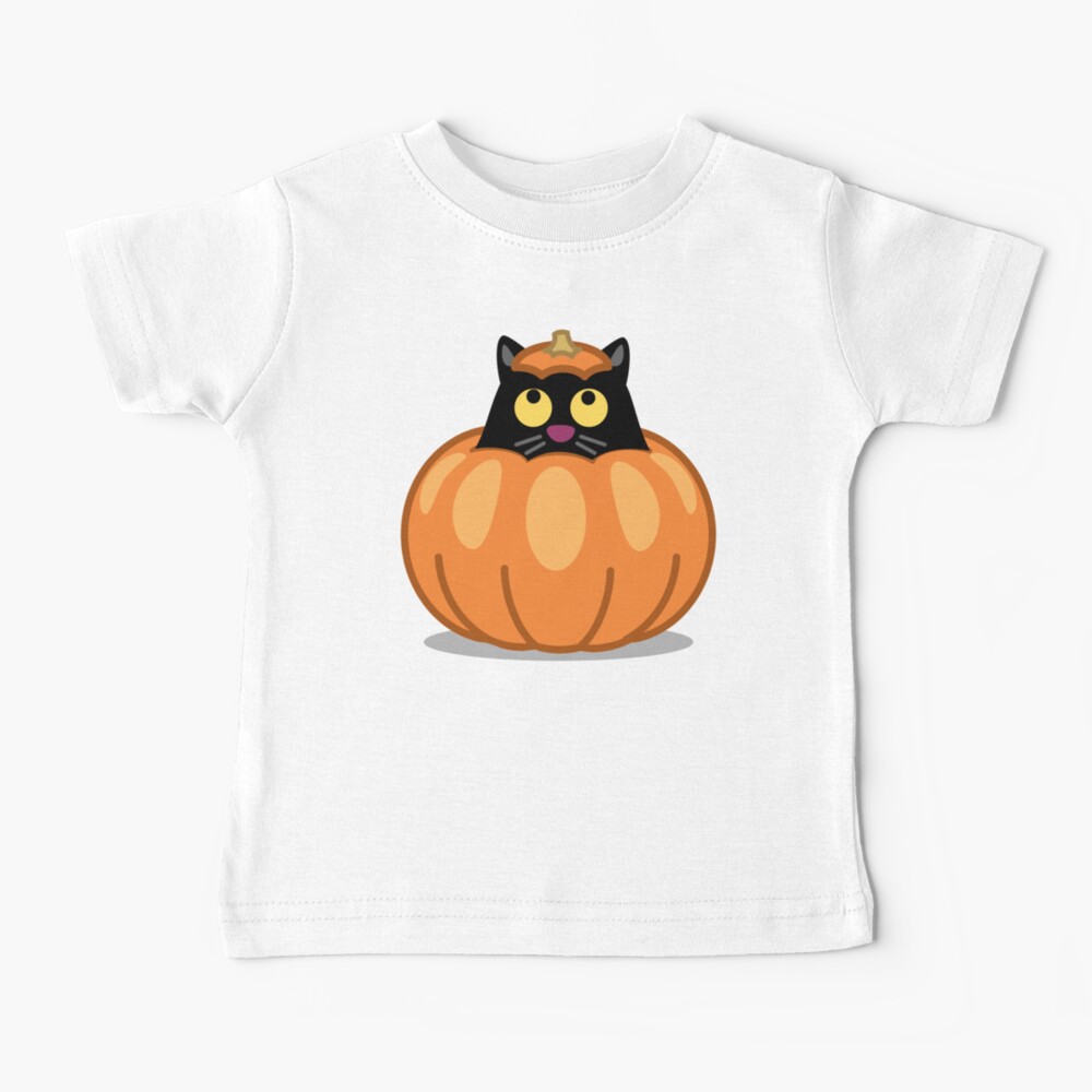 Cute Halloween Pumpkin Cat for Babies and Kids! Baby T-Shirt