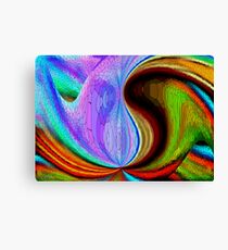 Stained glass waves Canvas Print