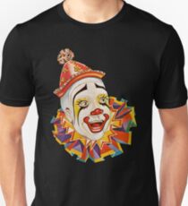CLOWN, Scary, Horror, CLOWN, Clown Head, Zirkus, Vintage, Werbung, Poster, auf Schwarz Slim Fit T-Shirt