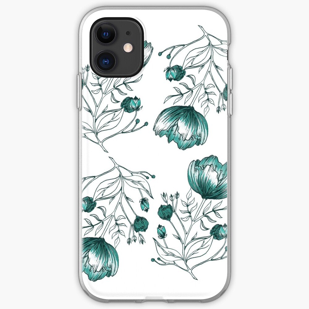 Coque iPhone « Fleur Bleue»
