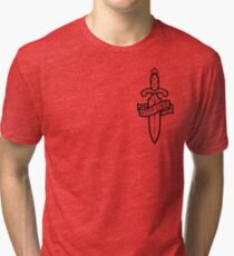 With Love Dagger Tri-blend T-Shirt