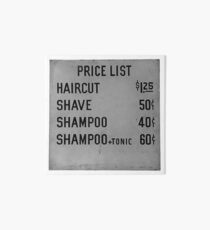 price list Art Board Print