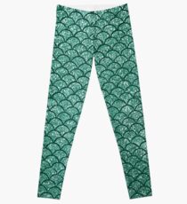 Aquamarine Sparkly Mermaid Scales Leggings