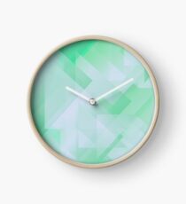 Reloj Patrón verde abstracto. Fondo futurista verde geométrico