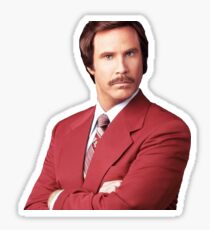 ron burgundy anchorman Sticker
