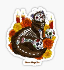 Pegatina Dia de los Muertos: El Hurón