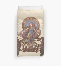 Freya Driving Her Cat Chariot Duvet Cover