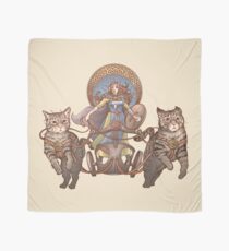 Freya Driving Her Cat Chariot Scarf