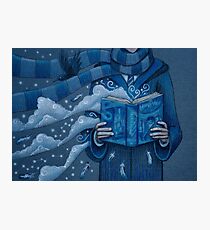 Books magic blue Photographic Print