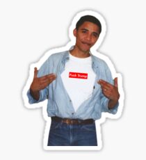 Obama Fuck Trump Supreme Sticker