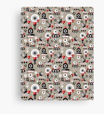pattern amusing lovers robots Canvas Print