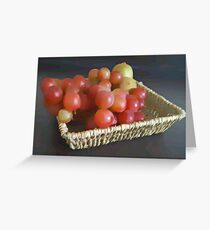 Grapes in a basket Greeting Card