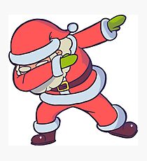 Dabbing Santa Funny Santa Clause in Dab Hip Hop pose Photographic Print