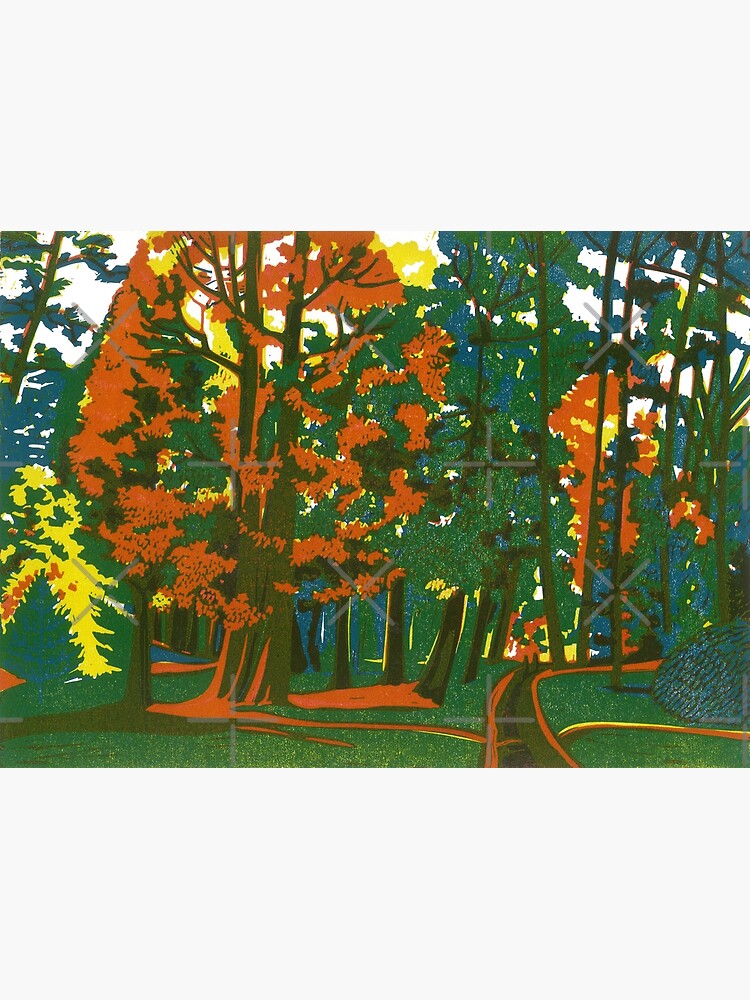 Bournemouth Gardens - Original linocut by Francesca Whetnall by Cecca-Designs