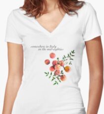 Call Me By Your Name - Inscription Women's Fitted V-Neck T-Shirt