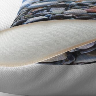 Alternate view of Pebbles on the Beach Throw Pillow