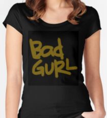 Bad Gurl Freehand Text Women's Fitted Scoop T-Shirt