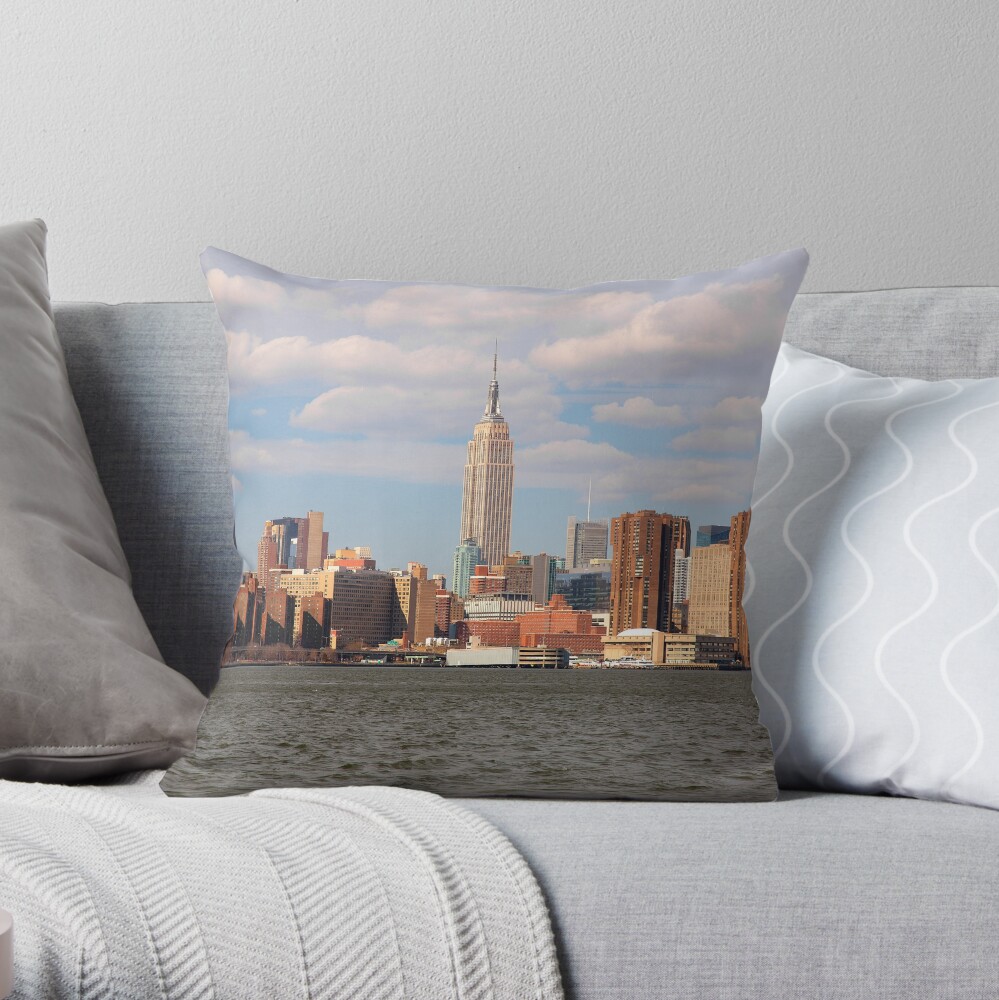 New York Skyline Throw Pillow