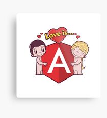 Angular Sticker Love Is Series Metal Print