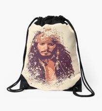 Pirates of the Caribbean, Jack Sparrow splatter Drawstring Bag