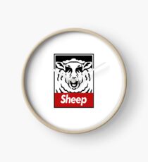sheep red Clock