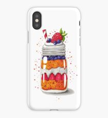 Strawberry and Blueberry shortcake in a jar iPhone Case