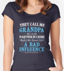 They Call Me Grandpa Because Partner In Crime Funny Women's Fitted Scoop T-Shirt