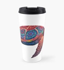 Hand-drawn Colorful Sea Turtle Travel Mug