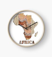 ABSTRACT MAP OF AFRICA. Clock