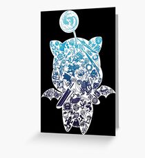 Moogle-verse (blue) Greeting Card