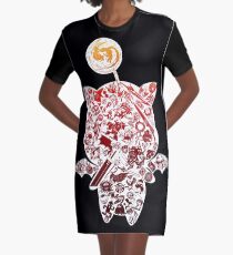 Final Fantasy Moogle-verse (red) Graphic T-Shirt Dress