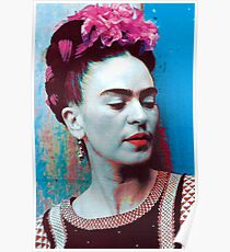 Frida Kahlo blau Poster