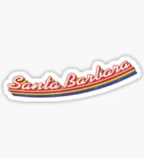 Santa Barbara | Retro Rainbow Sticker